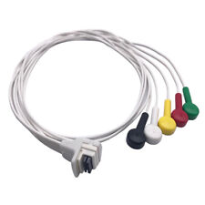 Compatible Mortara H3 5 Leads Holter EKG ECG Cable Snap AHA for Medical Monitor