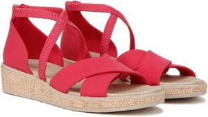 Sandalias de cuña BZees para mujer rosa Bali arena con tiras nuevas/sin caja 7,5 M - Imagen 1 de 5