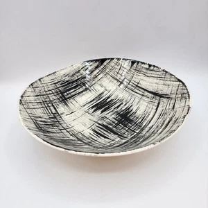 Edwin Knowles Vegetable Bowl MCM Ebonette Black & White 9.5” - Picture 1 of 6