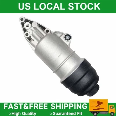 Aluminum Engine Oil Filter Housing Fits VW Touareg Audi A4 A5 A6 A8 Q5 2005-2012 Foto 1 de 4