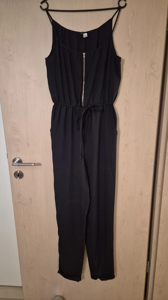 H&M Jumpsuit Overall, Schwarz, Gr. 38, Leichter Stoff, Top Zustand - Bild 1 von 1