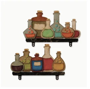 Lotions & Potions Bottles - Cutting Metal Die - Craft - Scrapbooking - Picture 1 of 3