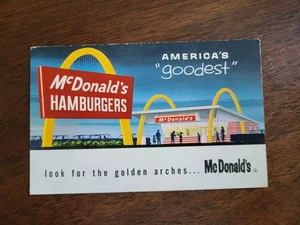 Postal de McDonald's vintage años 60 publicidad promocional Chicago Mailer color en muy buena condición - Imagen 1 de 2