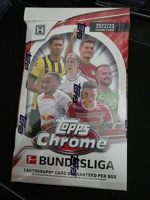 2022-23 TOPPS CHROME Bundesliga HOBBY BOX 20 PACKS MUSIALA BELLINGHAM Auto?! OVP