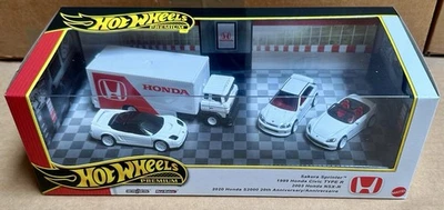 Hot Wheels 2025 Premium Collector Diorama Honda Set Civic Type-R, NSX-R, S2000 - Image 1 of 4