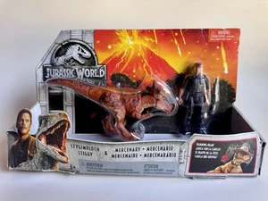 Jurassic World Stygimoloch Stiggy & Mercenary Figure Dinosaur Set Mattel 2018 - Picture 1 of 5