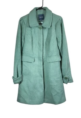 Abrigo chaqueta Modcloth talla mediana solapa difusa como nuevo botones de salvia preppy dinero antiguo Foto 1 de 4