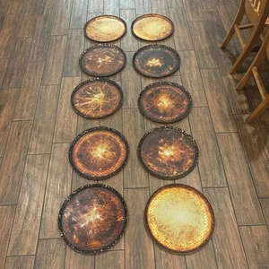 Lotto di 10 padelle Pizza Hut stagionate grandi 14 pollici gettate a mano usate vintage - Foto 1 di 1