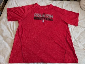 NBA Houston Rockets Adidas ClimaLite Red Athletic T-Shirt Men's Large - Picture 1 of 8