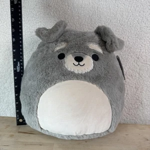 FuzzAMallows Squishmallows Shaun grauer Hund Plüschtier 12 Zoll weiches Stofftier Spielzeug Neu - Bild 1 von 3