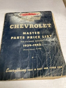 1929-42 CHEVROLET MASTER PARTS PRICE LIST MANUAL 6 CYLINDER MODELS - Picture 1 of 4