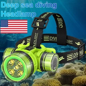 120000LM 5leds LED Faro de Buceo Faro Profesional Senderismo Pesca Luz - Imagen 1 de 18