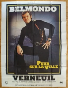 ANGST VOR DER STADT Belmondo 1975 Ferracci Original Poster 120x160 Movie Poster - Bild 1 von 5