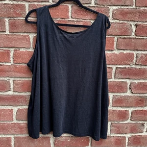 Eileen Fisher Damen Bio Leinen Jersey Tank Top Schwarz 2X Neu - Bild 1 von 6