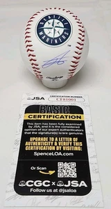 Julio Rodriguez Signed Rawlings Official Seattle Mariners Logo Baseball JSA COA - Picture 1 of 4