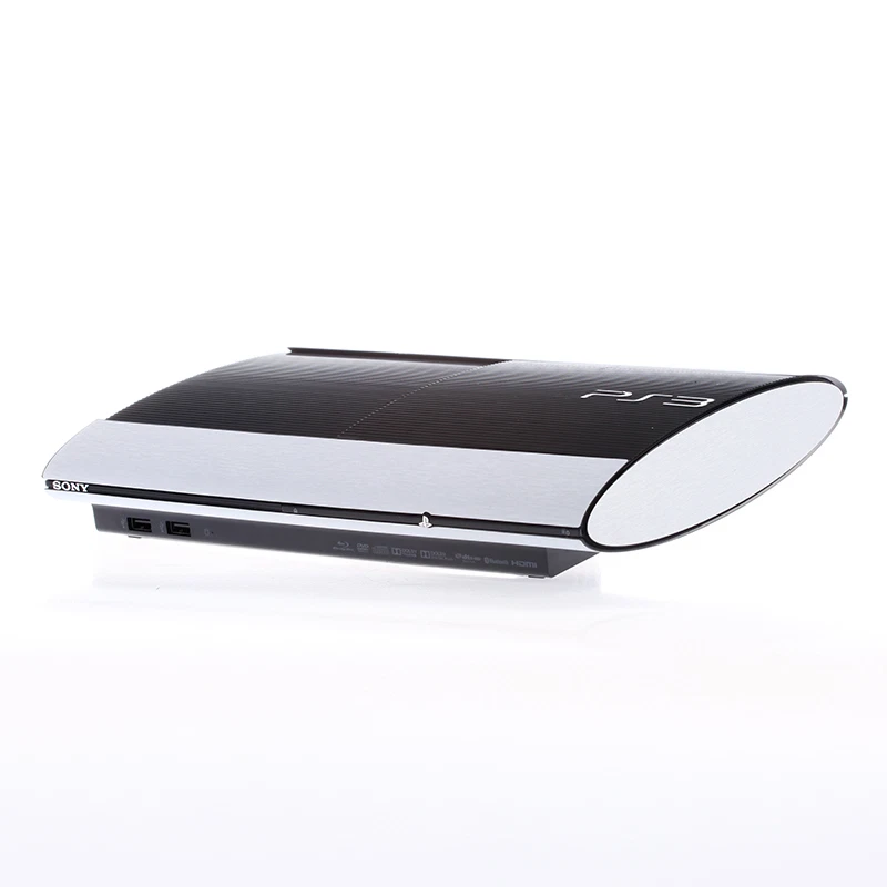Brushed Aluminium Metal Effect Playstation PS3 Super Slim Decal skin cover wrap  - Image 1 of 1