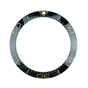 Inserto de bisel de cerámica con impresión de oro negro de 38 mm para SKX007 Seamaster BUCE - Imagen 1 de 3