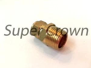 1 x Neu Messing 3/8" Innendurchmesser x 3/8" PT Stecker Nex Mutter Gerader Verbinder Fitting Adapter - Bild 1 von 4