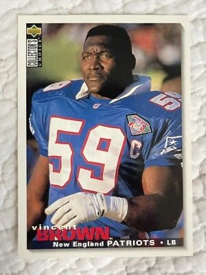 1995 Collector's Choice Vincent Brown New England Patriots #250 - Image 1 of 2