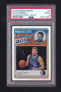 2018 Panini Hoops Luka Doncic Class of Rookie Silver Holo #3 PSA 9 Mint  - Picture 1 of 2