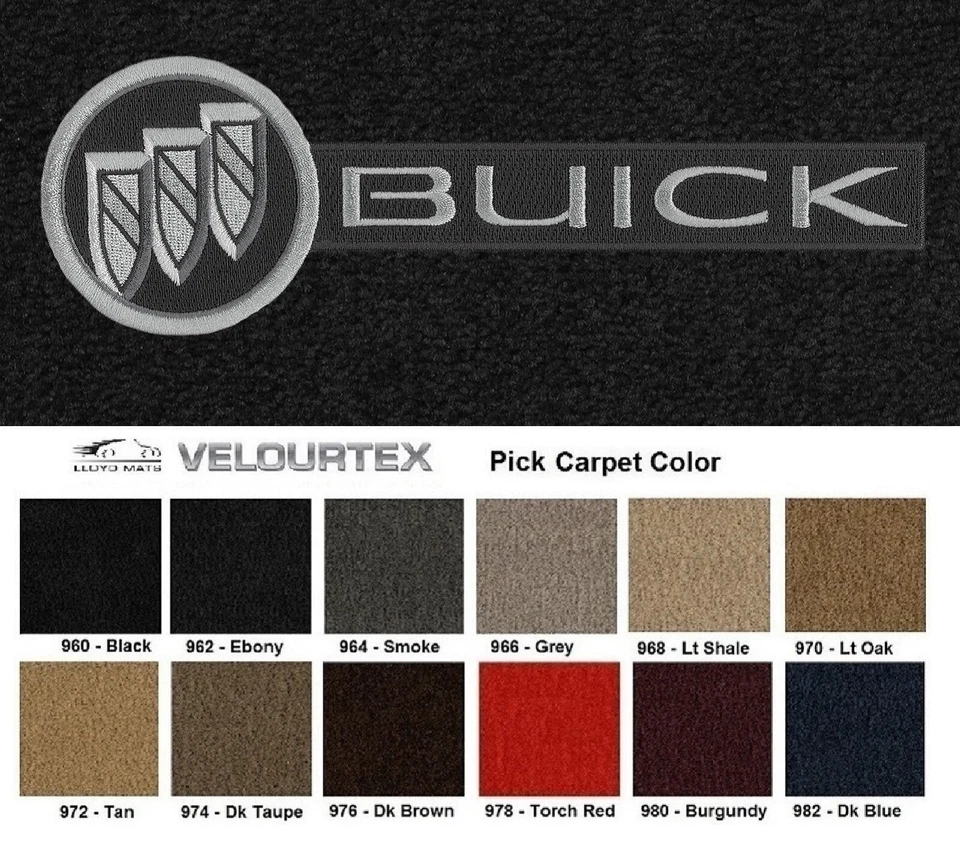 Lloyd Mats Velourtex Buick LaCrosse Shield & Word Front Floor Mats (2005-2016)  - Image 1 of 4