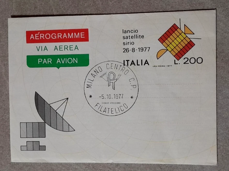 1977 busta primo giorno via aerea Milano filatelico - Immagine 1 di 1