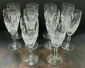 WATERFORD CRYSTAL TALL STEM COLLEEN FLUTED CHAMPAGNE SET OF 10 - Picture 1 of 3