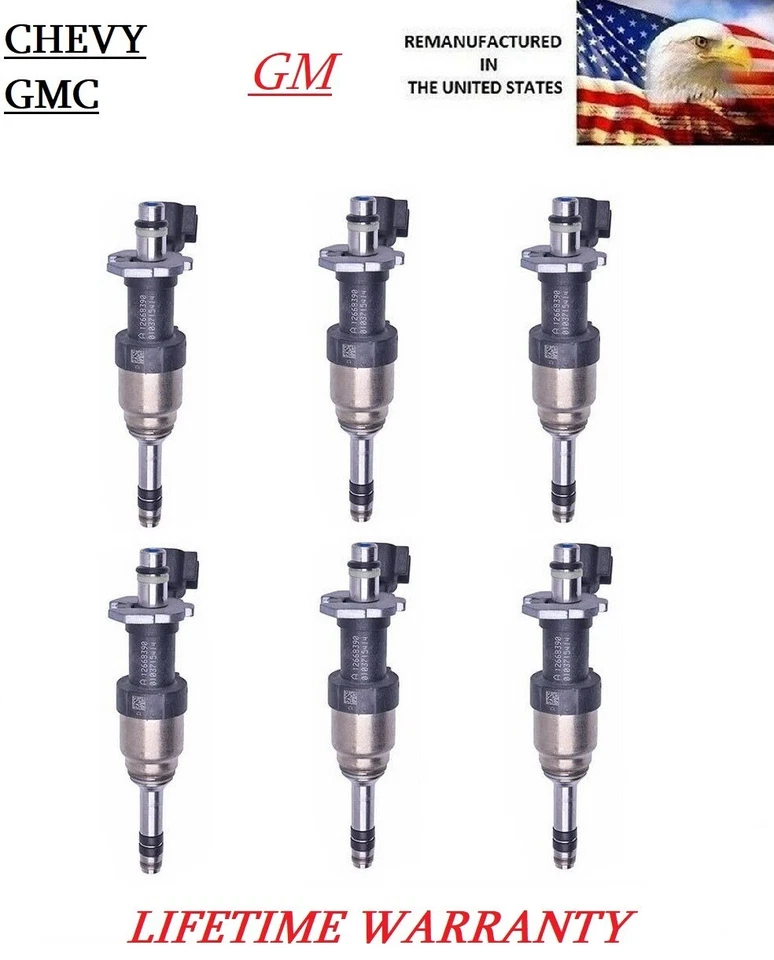 Inyectores de combustible OEM 6X para Chevrolet Express 2500/3500 2018 4,3 L #12668390 Foto 1 de 1