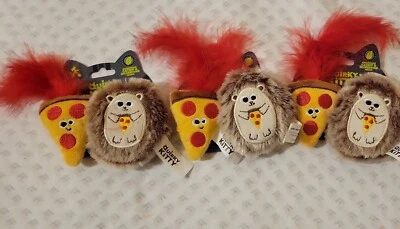 3 set Quirky Kitty Hedge Hog & Pizza, Cat Toys ( Total Of 6) - Image 1 of 3