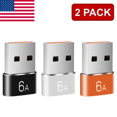 2 PCS USB C 3.1 Type C Female to USB 3.0 Type A Male Port Adapter Converter Ⓗ - Image 1 of 4