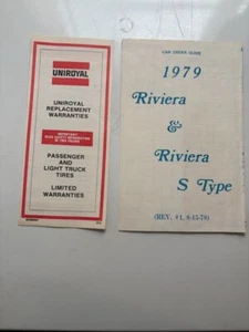 1979 Buick Riviera Orden Guide, Uniroyal Ersatz Garantie Ordner, Verbraucher - Bild 1 von 6