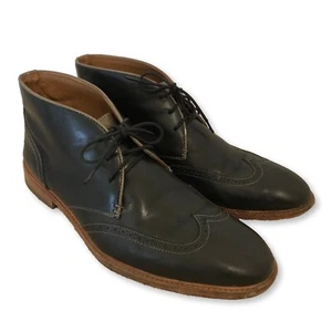 Johnston Murphy Campbell Wingtip Chukka Boots Black Leather Mens Size 13M Brogue - Picture 1 of 21