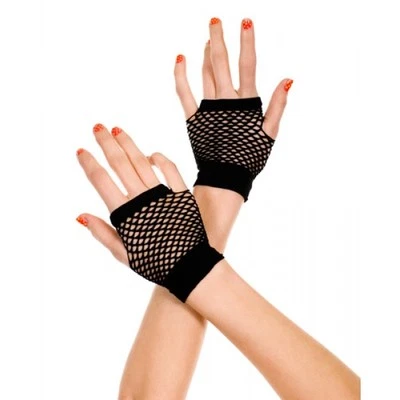 Nero Piccolo Diamante Rete Ballerina Stile Guanti senza Dita Lingerie Sexy P478 - Immagine 1 di 4