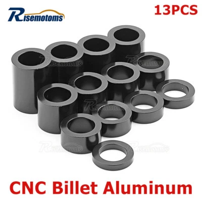 Wheel Axle Spacers Kit ID-1" To OD-1-1/2" Black For Harley Dyna Softail Touring - Image 1 of 4