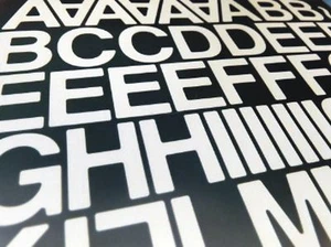 2" (50mm) BIANCO VINILE AUTOADESIVO LETTERE E NUMERI SEGNI FAI DA TE - Foto 1 di 1
