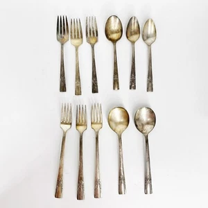 Lotto di 11 pezzi Wm A Rogers Oneida AA utensili posate argento pesante vintage - Foto 1 di 5
