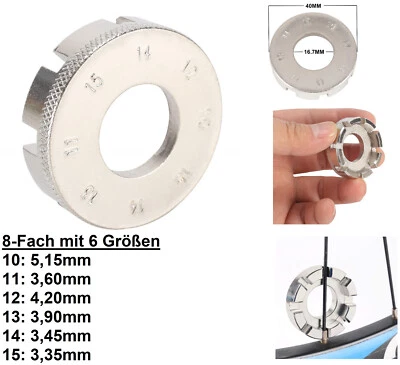 Fahrrad Speichenschlüssel Speichenspanner Nippelspanner Speichenwerkzeug 8-fach - Bild 1 von 4