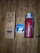 Brita Stainless Steel Water Filter Bottle, 32 Ounce, Ruby, 1 Count 
