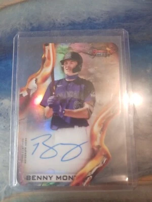 2021 Bowman's Best Benny Montgomery Heat Wave Refractor Auto #/150 #HWDC-BM - Image 1 of 3