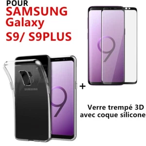 Galaxy para Samsung S9 S8 Note 9 Note8 Carcasa Silicona + Film Vidrio Templado - Imagen 1 de 10