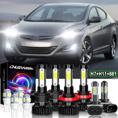 For Hyundai Elantra GT 2013-2017 6X LED Faro Alto/Bajo + Bombillas antiniebla - Image 1 of 4
