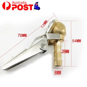 Ball Tire Air Chuck with Valve Stem Lock On Clip Tyre Inflator Brass Fitting AU - Picture 1 of 7