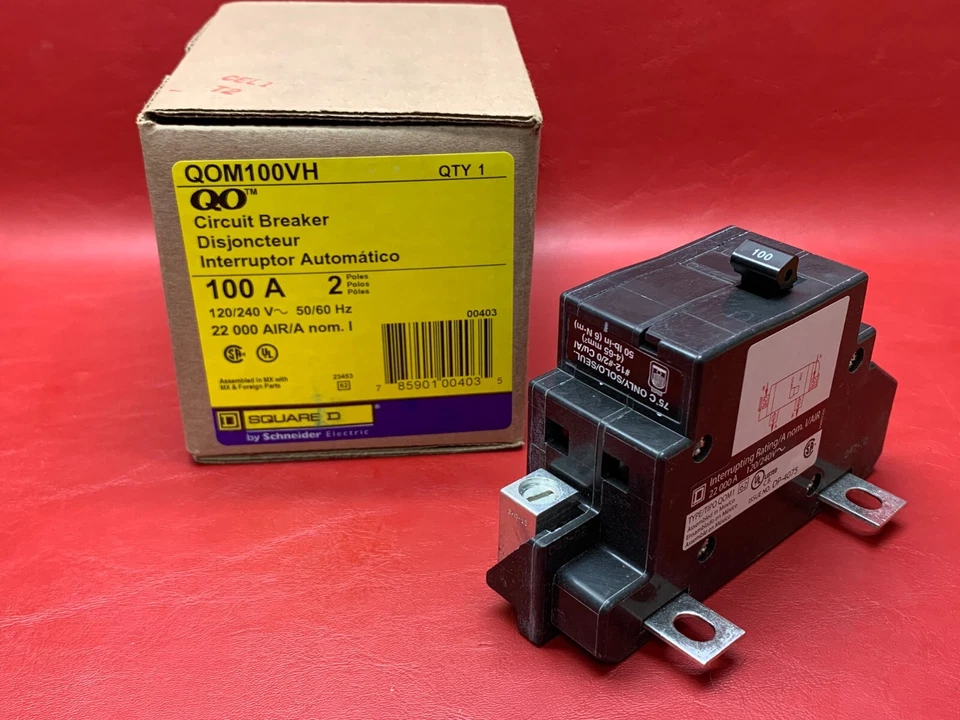 Square D 100 Amp 2 Pole QOM100VH Circuit Breaker