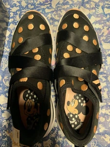 DISNEY ADIDAS FORTARUN X POLKA DOT MINNIE MOUSE GIRLS 7 WOMENS 8.5 FREE SHIPPING - Picture 1 of 15