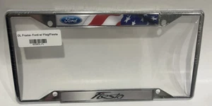 Chrome Silver Ford Fiesta License Plate Frame - Picture 1 of 1