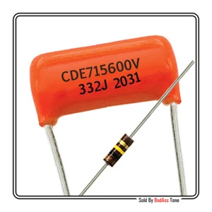 Treble Bleed 0,0033uf 600V Orange Drop - 100K A Bradley Widerstand 1/4W - Menge: (1) - Bild 1 von 3