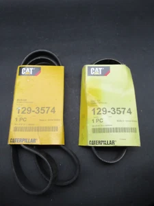 Lot of 2- Genuine Caterpillar CAT 129-3574 1455mm Long Ribbed Belt 1293574 - Picture 1 of 3