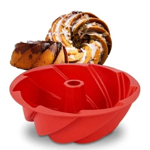 Bandeja para hornear pastelería de cocina molde espiral de silicona acanalada de 9 pulgadas - Imagen 1 de 6