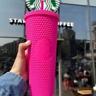 Style Starbucks Barbie Matte Diamond Pink Studded Tumbler Cup 710ml/24oz Hot