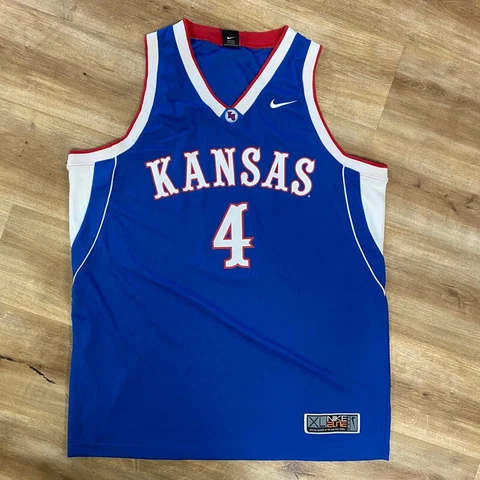 KANSAS JAYHAWKS NICK COLLISON VINTAGE 2002 NIKE COLLEGE BASKETBALL JERSEY XL Cover
